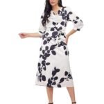 Women's Floral Cowl Neck Satin Formal