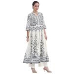 Women Cotton Anarkali Printed Suit Set