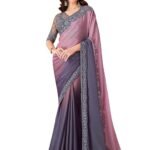Women's Pure Chiffon Embellished Saree With Unstitched Blouse (SNDLWOD1301_TFH_Parent)