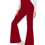 Dream Beauty Fashion Women's Bell Bottom High Waist Trouser, Elastic Flared Bootcut Pants, Stretchy Parallel Leg for Casual Office Work wear (BZF-Dhoni 4)