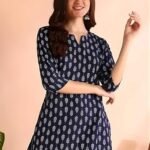 Women's Short Kurti in TopsTunic Rayon Cotton Blend | Ladies Ethnic Tunic
