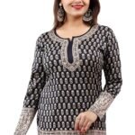 Women Clothing Indian Tunic Top Women's Printed Short Kurti Kurta India Apparel