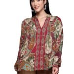 Women Red Floriant Print Kurti