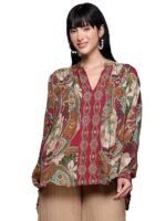 Women Red Floriant Print Kurti