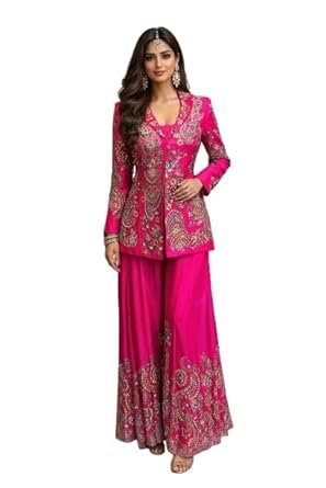 Lehenga Choli For Womens And Girls Chinon silk, with Embroidery Sequence work ready to wear with full koti Wedding new party koti