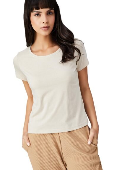 Max Women Solid T-Shirt