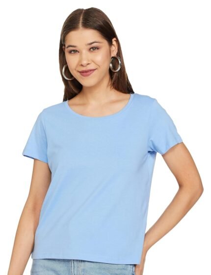 Max Women Solid T-Shirt