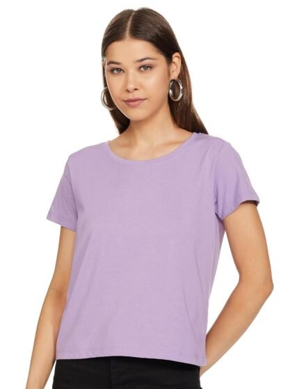 Max Women Solid T-Shirt