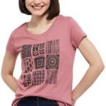 Max Women's Cotton Regular Fit Printed Round Neck T-Shirt