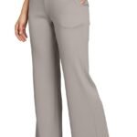 Mehrang High Waisted Wide Leg Ribbed Knit Trousers with Pockets | Casual and Stretchy Pants | for Women