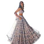 Omkar Tex'S Blue Color Bridal Lehenga Choli Set For Women || Women'S Lehenga Cholis | Material: Faux Georgette | Finish Type: Semi-Stitched | Size: Free Size