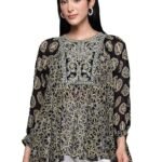Women Black Saatchi Kurti