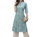 Stylum Women's Floral Print Rayon A-Line Kurta