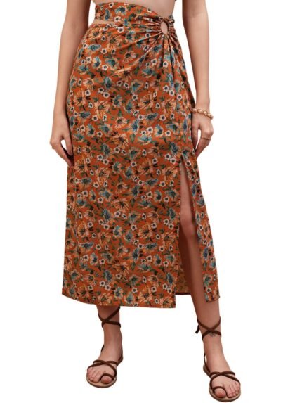 Tokyo Talkies Women's Regular Fit A-Line Skirts| Mid-Rise| Women Skirt | Skirt for Women