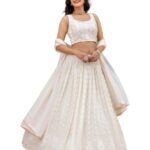TRENDMALLS Georgette Embroidery Sequence Work Lehenga Choli Unstitch Blouse With Dupatta For Women (New-Bridal-Latest-Wedding-Sequnce-Lehenga-Designer)