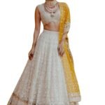 TRENDMALLS Women's Georgette Embroidery Sequence Work Lehenga Choli with Dupatta For Women Semi-Stitch