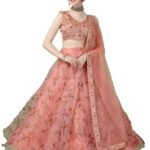 Women's Digital Printed organza Lehenga Choli