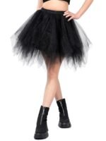 Women Short Tulle Skirt 50s Rockabilly Petticoat Halloween Fancy Dress Christmas Cosplay Dance Costume