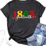 Juneteenth Shirts for Women 1865 Graphic Tshirt Casual Rainbow Tees Freedom Blouse Tops