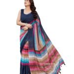 Yashika Women's Chanderi Floral Digital Print Chandheri Saree with Unstitched Blouse Material